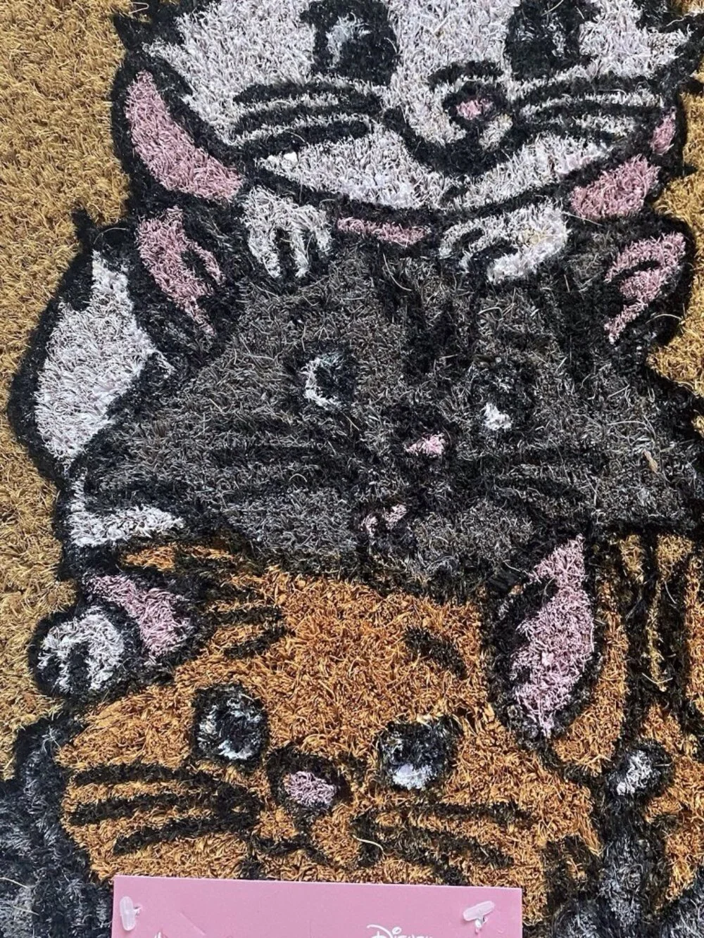 Disney The Aristocats Marie Toulouse Berlioz Coir Welcome Door Mat 18” X 28” NEW